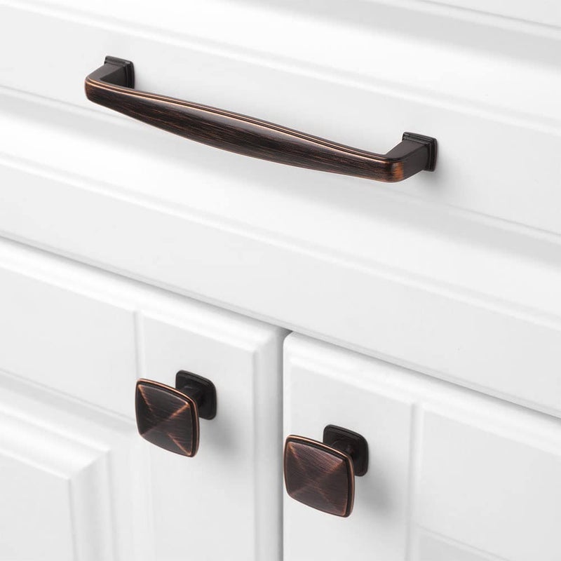 KOOFIZO 10 Pack 5 Inch Oil Rubbed Bronze Kitchen Cabinet Pulls Rubbed Bronze Cabinet Handles Bronze Cabinet Hardware for Kitchen Cabinets 1817 Drawer Dresser Cupboard Bedroom - Image 3